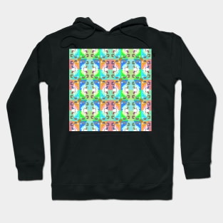 Checked Rainbow Festival Kaleidoscope Memphis Design Pattern Hoodie